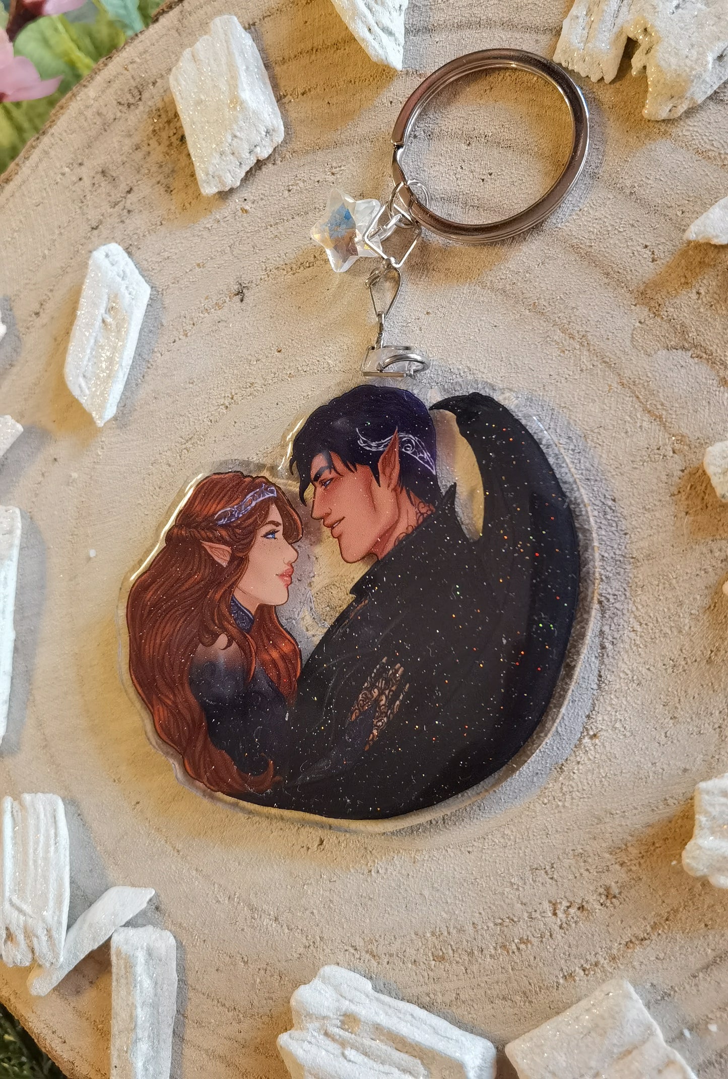 ELRIEL - Azriel & Elain - ACOMAF - ACOWAR - A Court of Thorns and Roses inspired transparent acrylic keychain