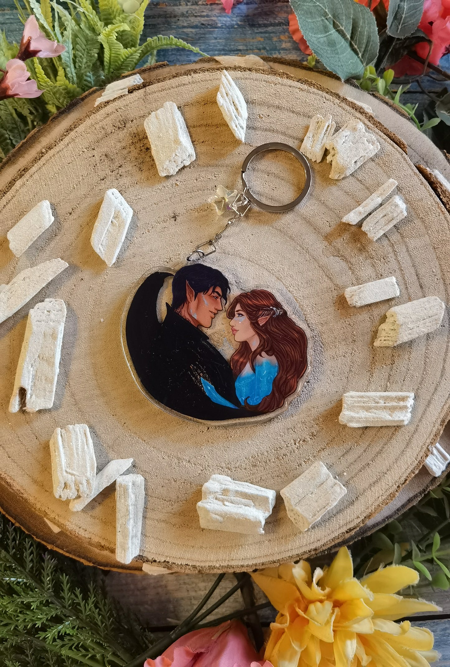 ELRIEL - Azriel & Elain - ACOMAF - ACOWAR - A Court of Thorns and Roses inspired transparent acrylic keychain