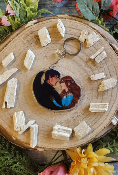 ELRIEL - Azriel & Elain - ACOMAF - ACOWAR - A Court of Thorns and Roses inspired transparent acrylic keychain