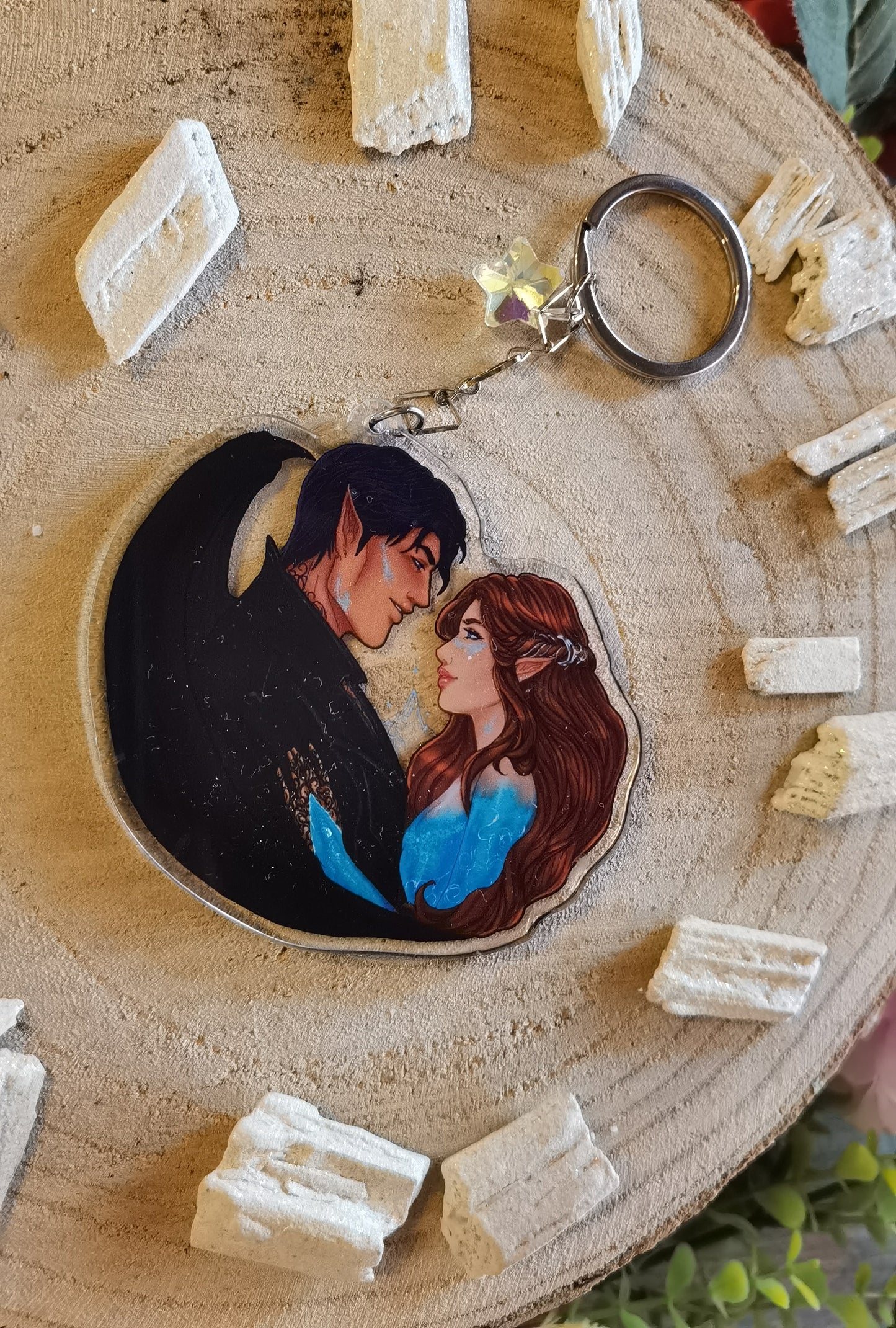 ELRIEL - Azriel & Elain - ACOMAF - ACOWAR - A Court of Thorns and Roses inspired transparent acrylic keychain