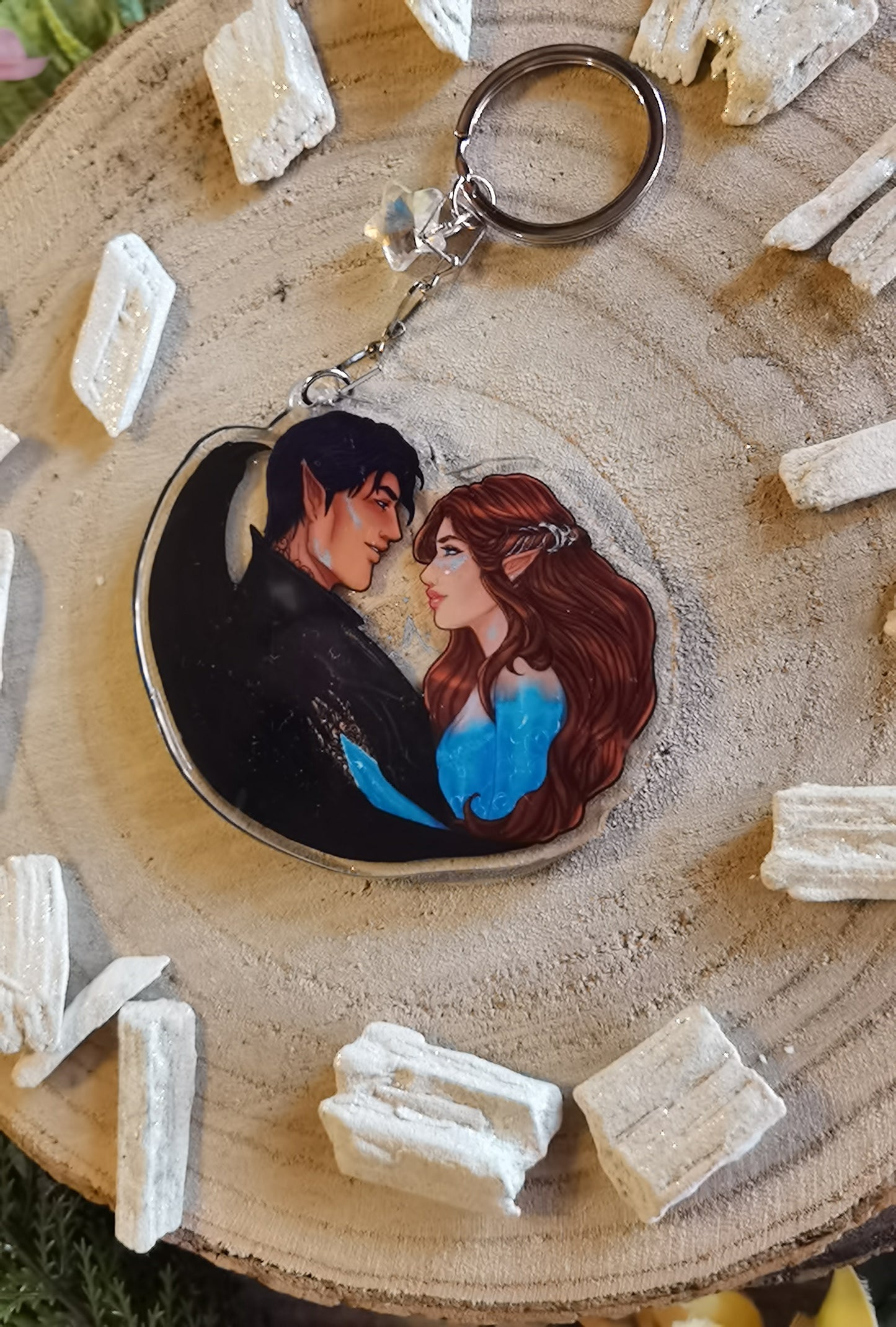 ELRIEL - Azriel & Elain - ACOMAF - ACOWAR - A Court of Thorns and Roses inspired transparent acrylic keychain