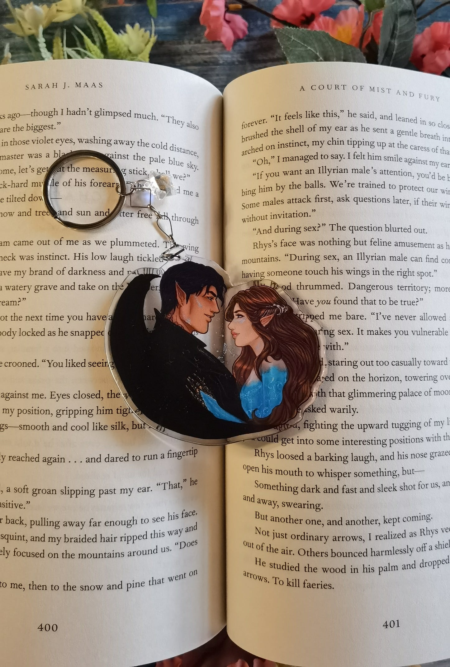 ELRIEL - Azriel & Elain - ACOMAF - ACOWAR - A Court of Thorns and Roses inspired transparent acrylic keychain