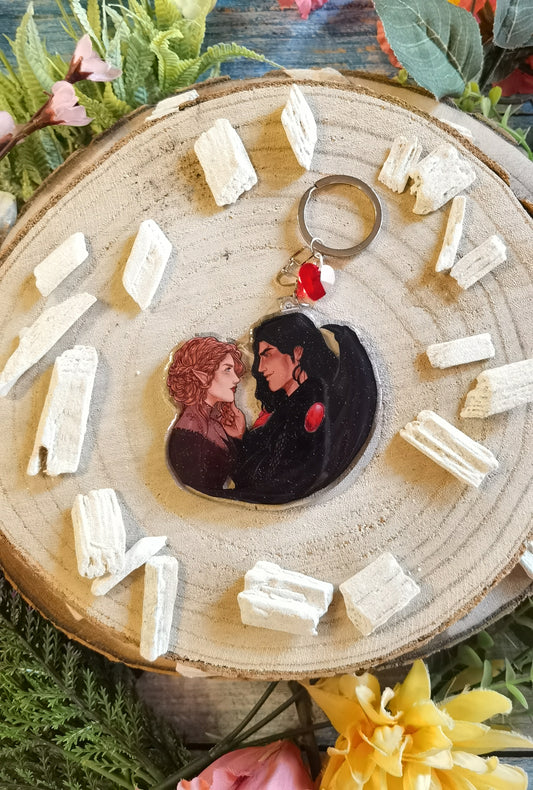 ELRIEL - Azriel & Elain - ACOMAF - ACOWAR - A Court of Thorns and Roses inspired transparent acrylic keychain