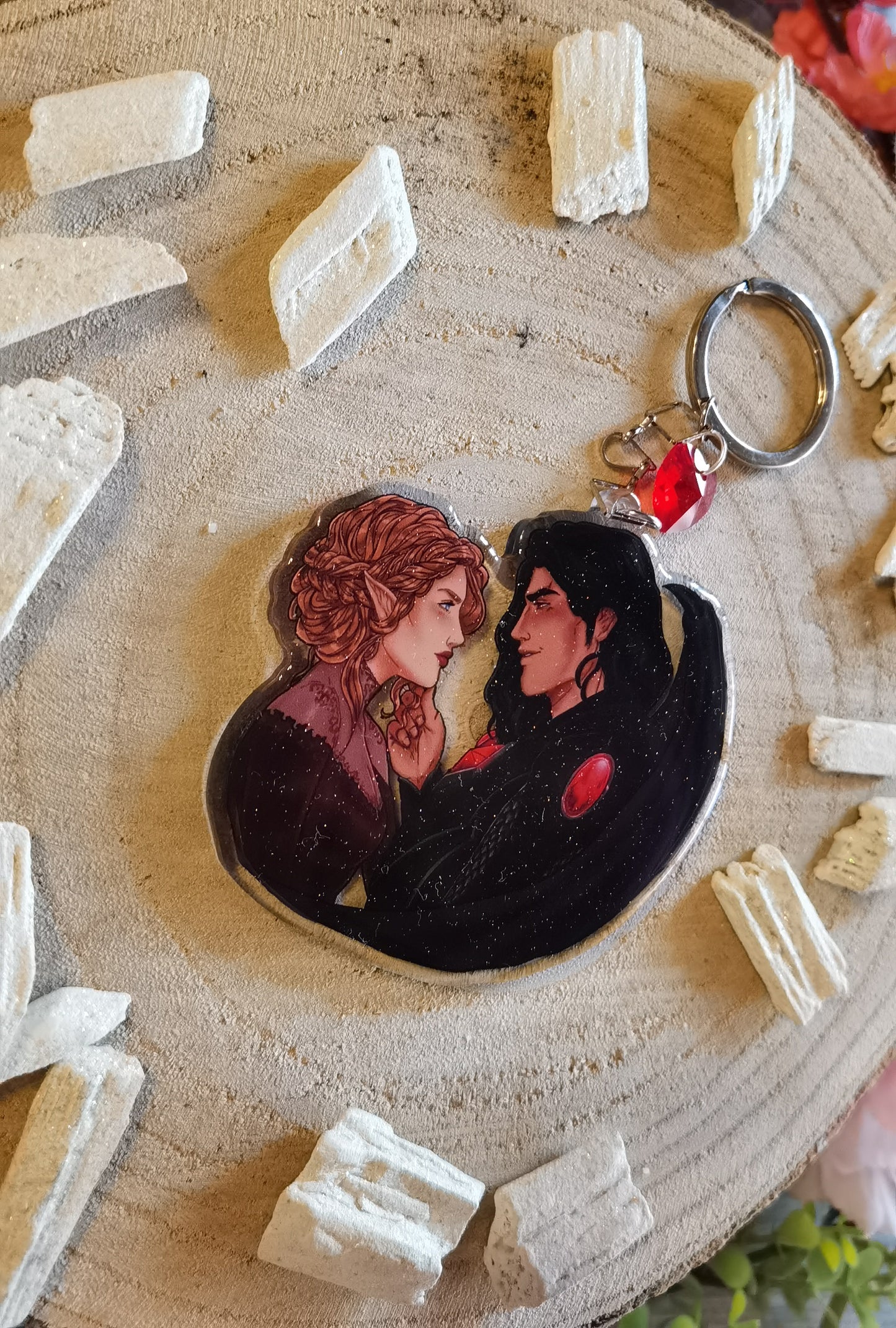 ELRIEL - Azriel & Elain - ACOMAF - ACOWAR - A Court of Thorns and Roses inspired transparent acrylic keychain