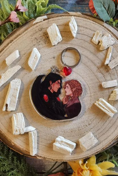 ELRIEL - Azriel & Elain - ACOMAF - ACOWAR - A Court of Thorns and Roses inspired transparent acrylic keychain