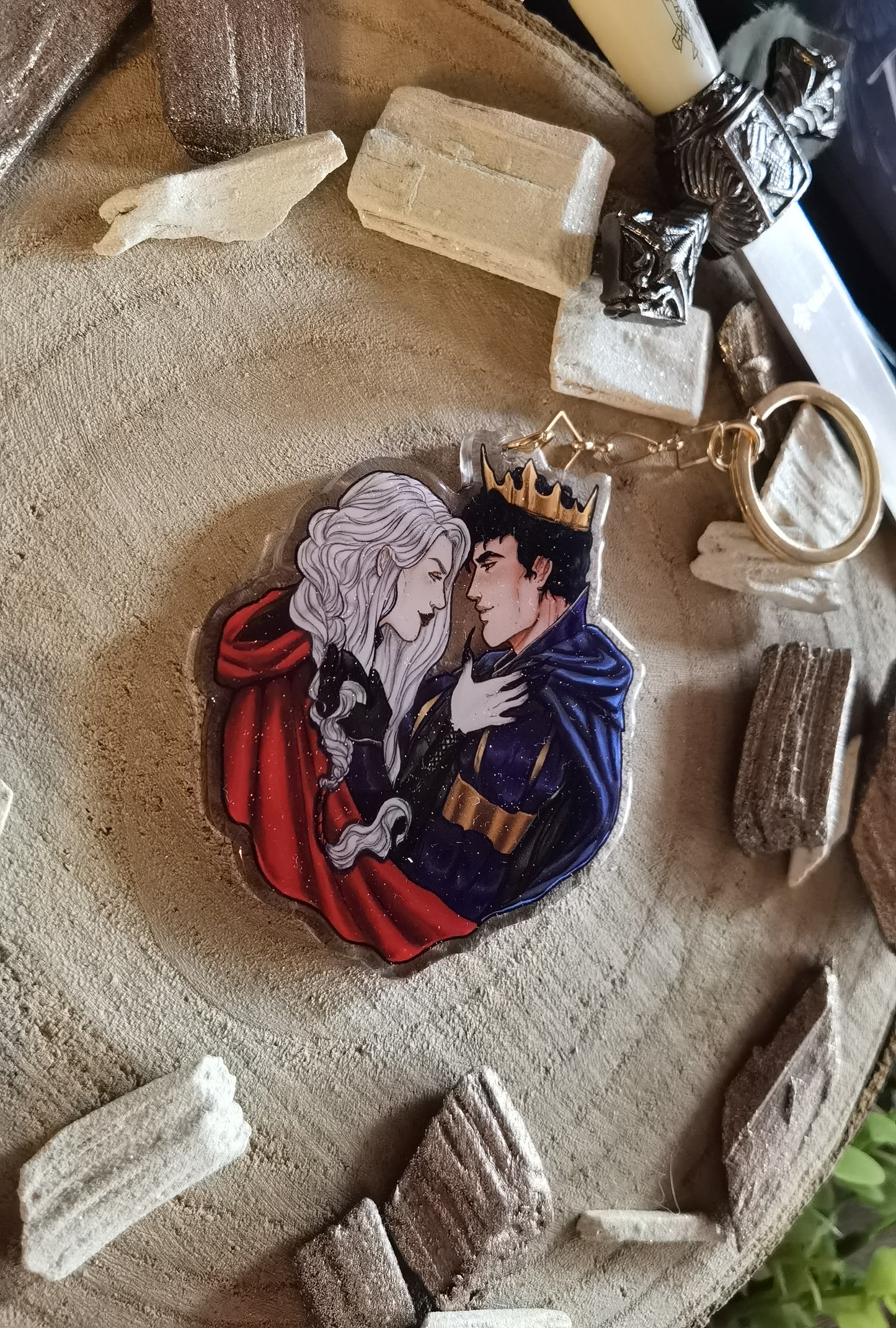 ELRIEL - Azriel & Elain - ACOMAF - ACOWAR - A Court of Thorns and Roses inspired transparent acrylic keychain