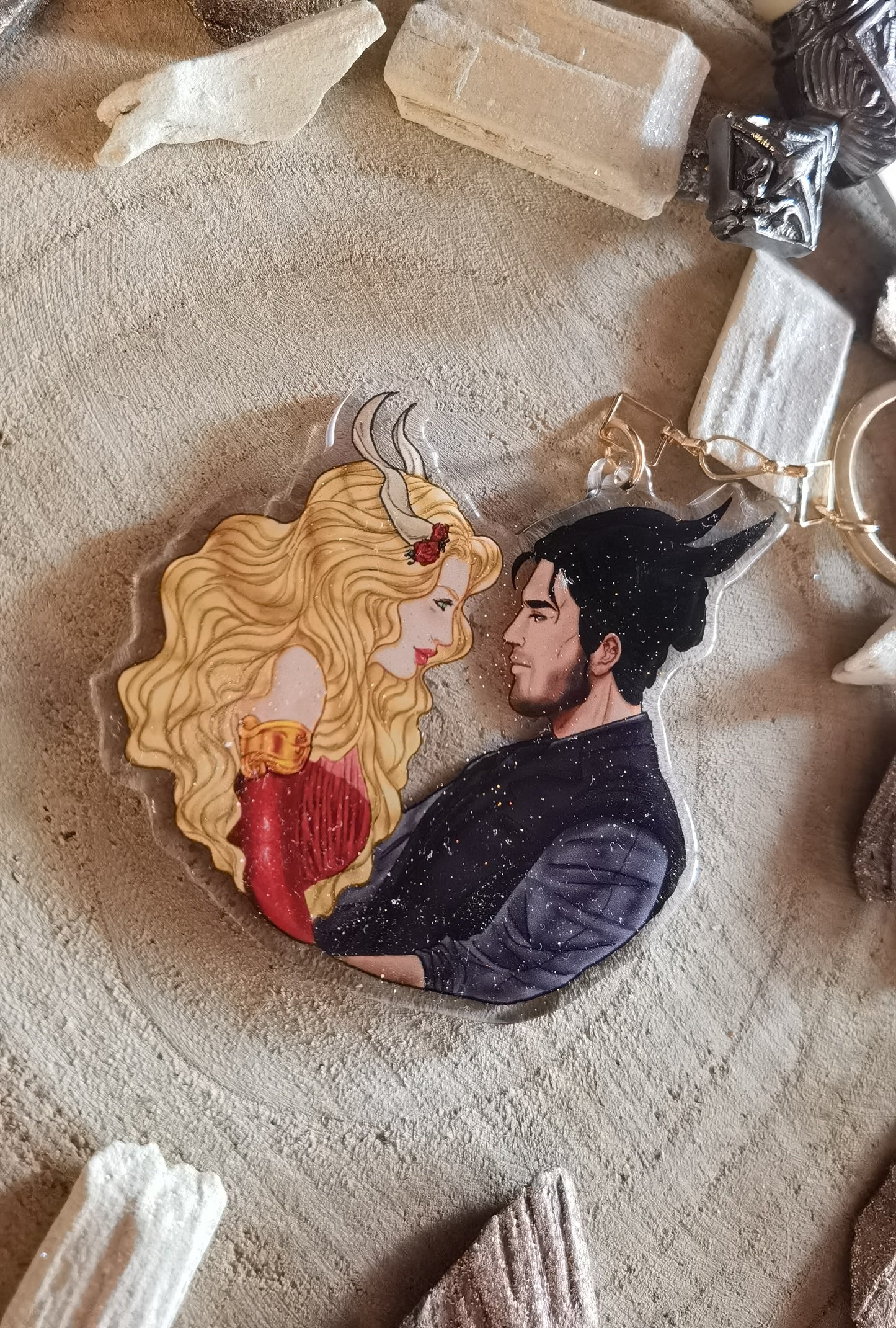 ELRIEL - Azriel & Elain - ACOMAF - ACOWAR - A Court of Thorns and Roses inspired transparent acrylic keychain