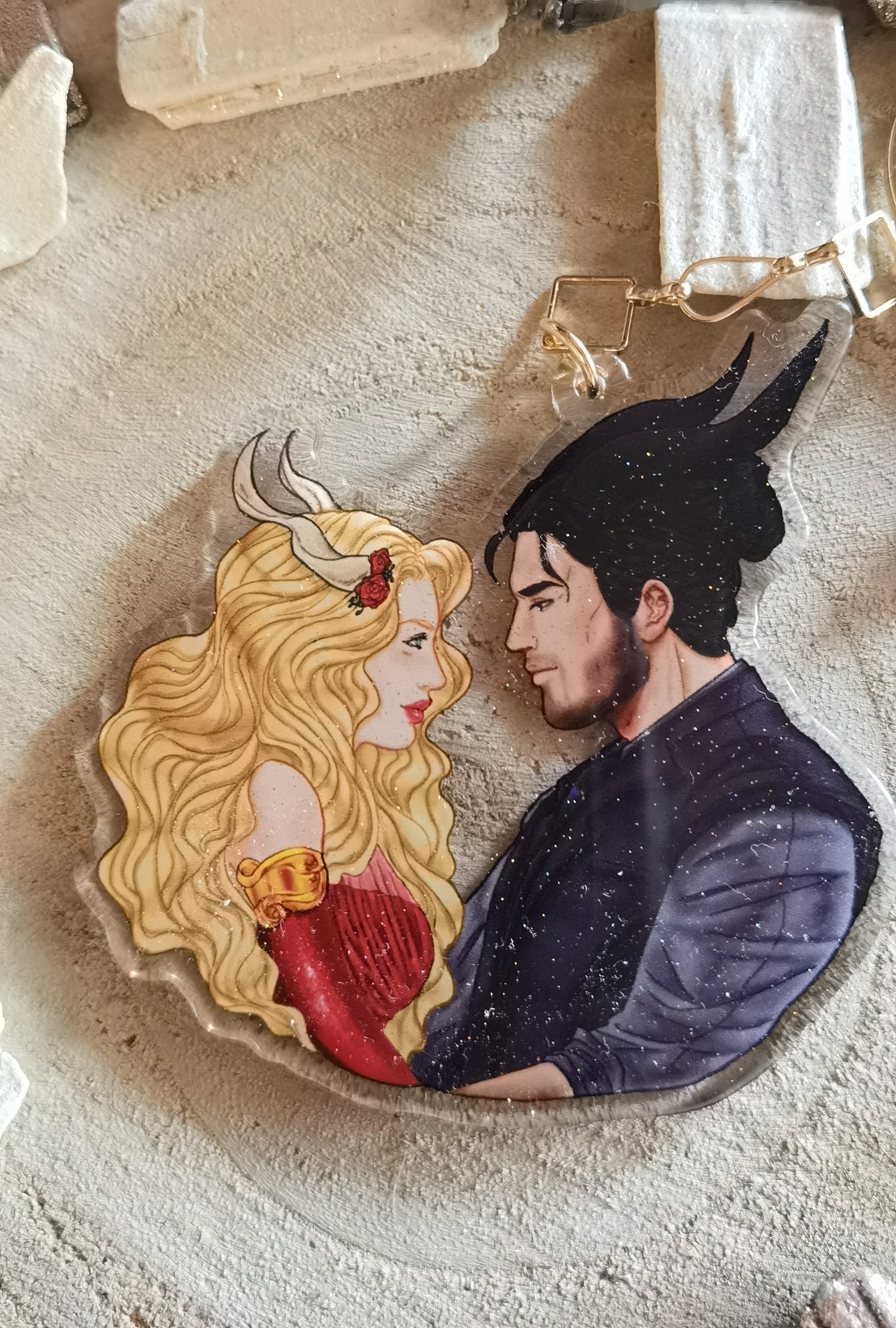 ELRIEL - Azriel & Elain - ACOMAF - ACOWAR - A Court of Thorns and Roses inspired transparent acrylic keychain