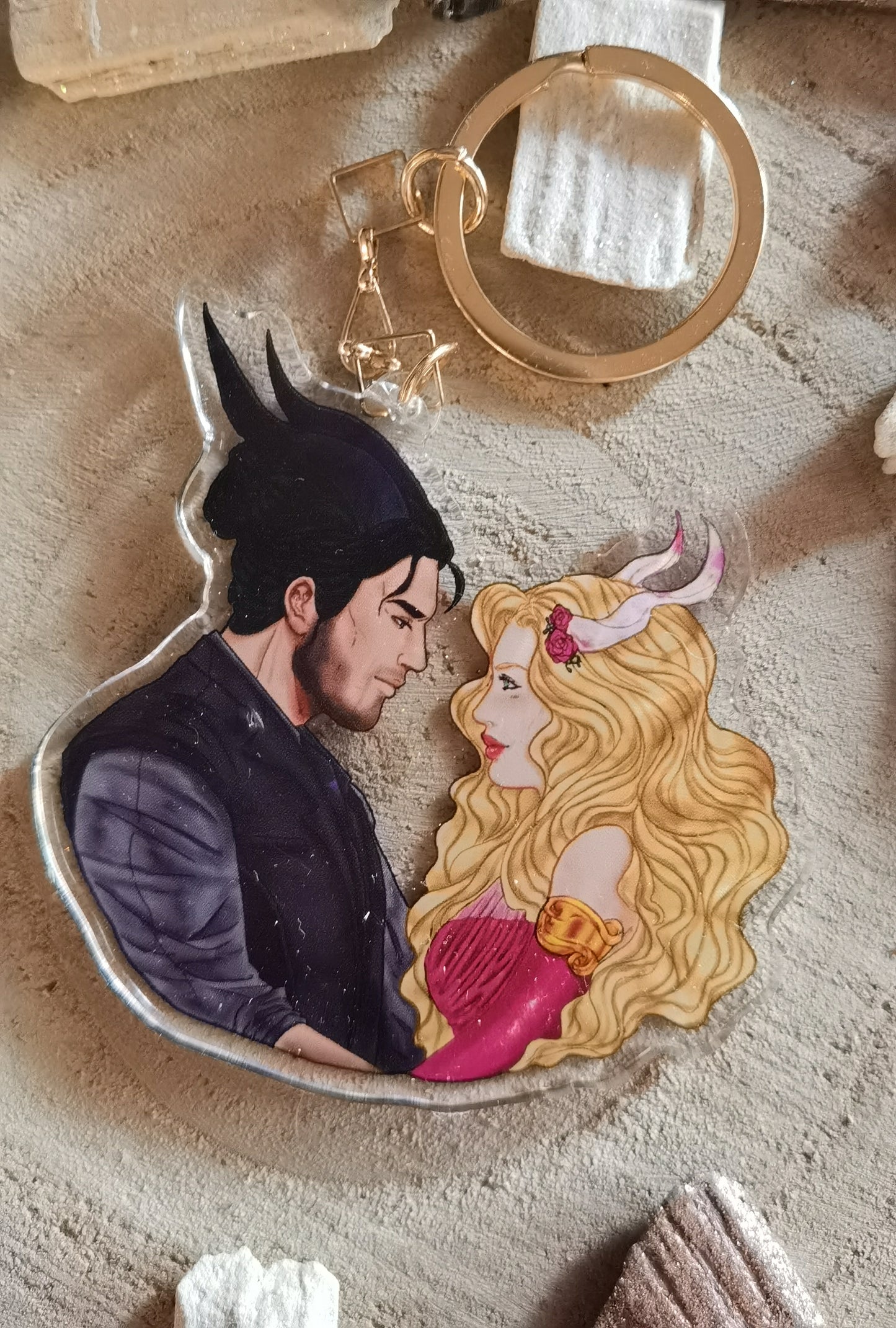 ELRIEL - Azriel & Elain - ACOMAF - ACOWAR - A Court of Thorns and Roses inspired transparent acrylic keychain