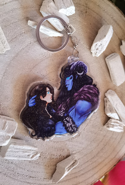 ELRIEL - Azriel & Elain - ACOMAF - ACOWAR - A Court of Thorns and Roses inspired transparent acrylic keychain