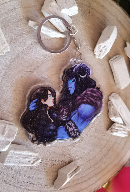 ELRIEL - Azriel & Elain - ACOMAF - ACOWAR - A Court of Thorns and Roses inspired transparent acrylic keychain