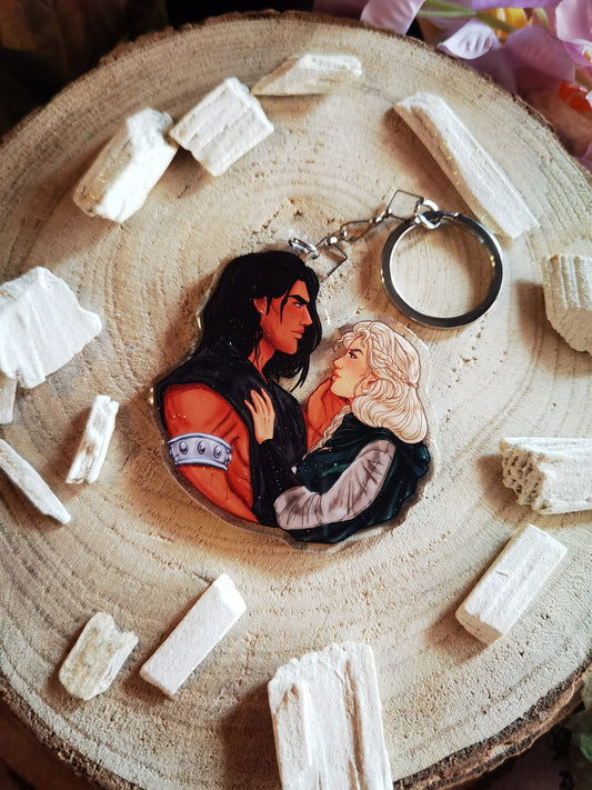 ELRIEL - Azriel & Elain - ACOMAF - ACOWAR - A Court of Thorns and Roses inspired transparent acrylic keychain