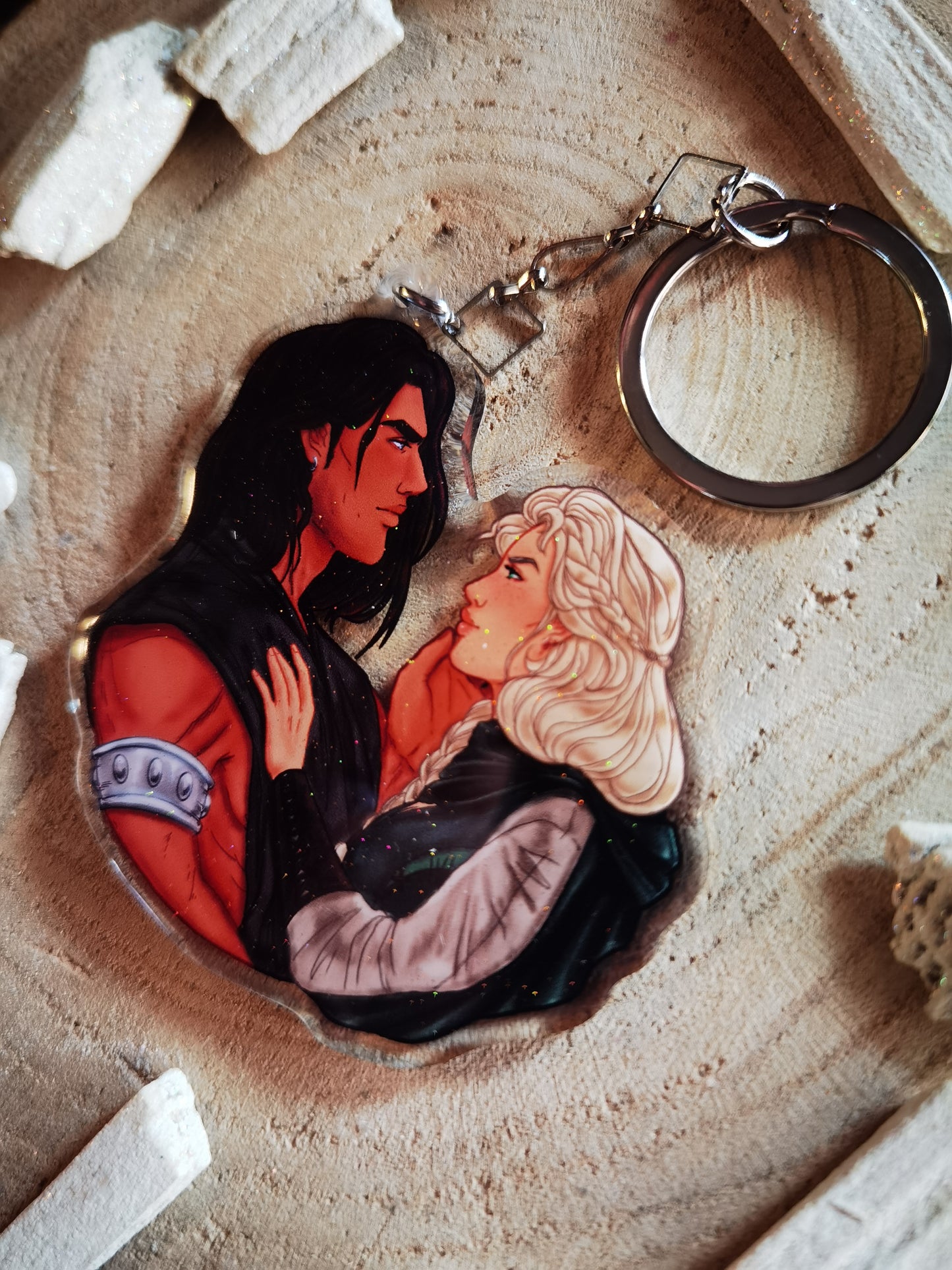 ELRIEL - Azriel & Elain - ACOMAF - ACOWAR - A Court of Thorns and Roses inspired transparent acrylic keychain
