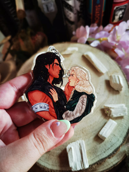 ELRIEL - Azriel & Elain - ACOMAF - ACOWAR - A Court of Thorns and Roses inspired transparent acrylic keychain