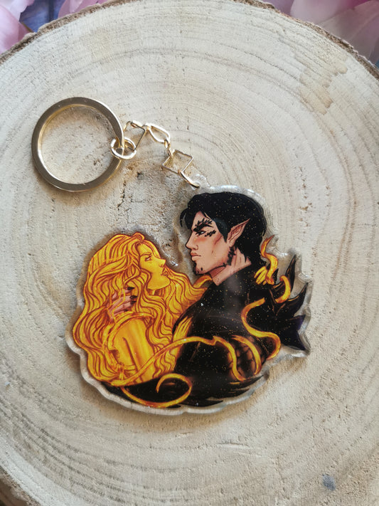 ELRIEL - Azriel & Elain - ACOMAF - ACOWAR - A Court of Thorns and Roses inspired transparent acrylic keychain