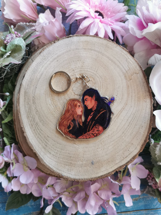 ELRIEL - Azriel & Elain - ACOMAF - ACOWAR - A Court of Thorns and Roses inspired transparent acrylic keychain