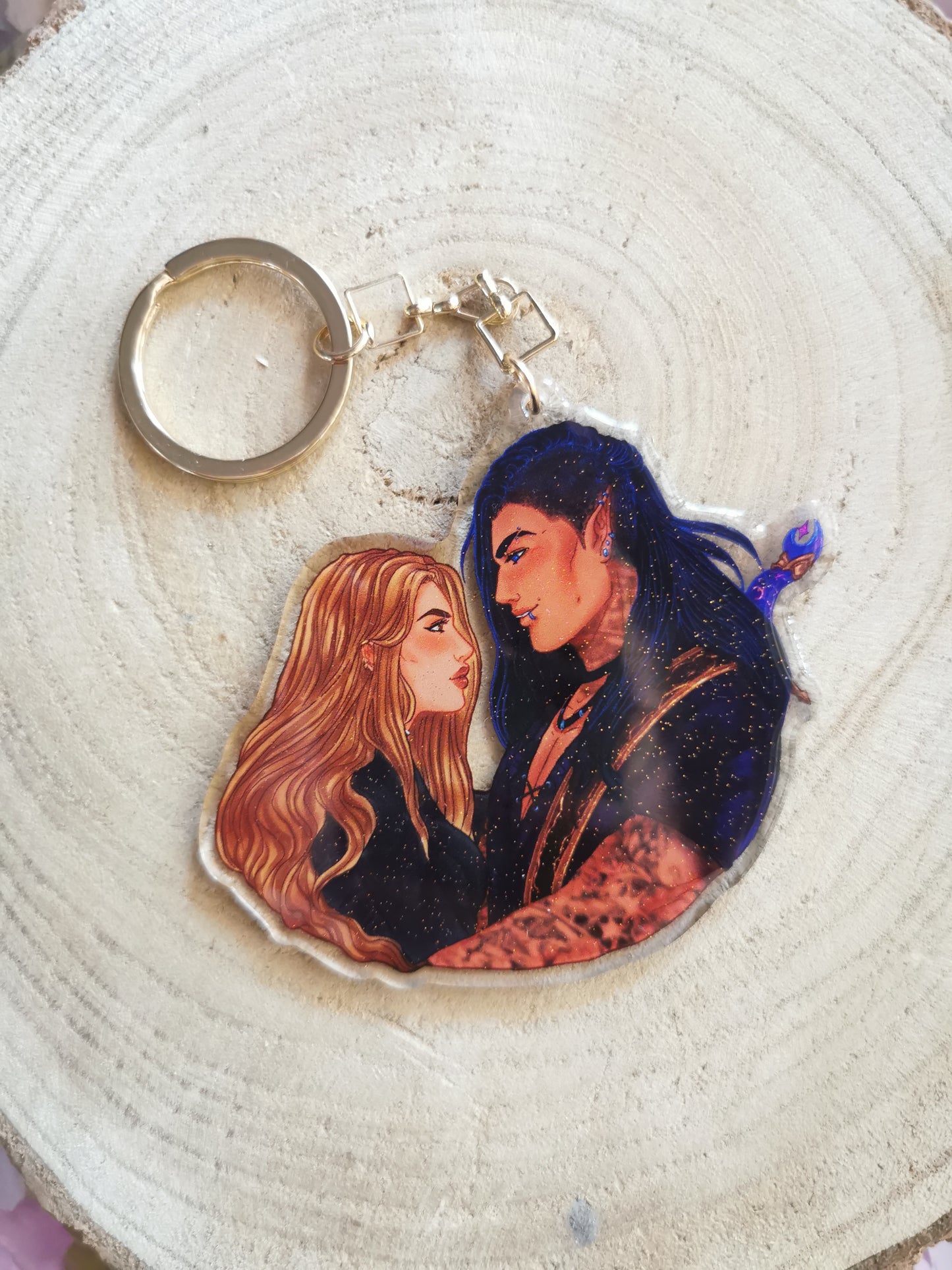 ELRIEL - Azriel & Elain - ACOMAF - ACOWAR - A Court of Thorns and Roses inspired transparent acrylic keychain