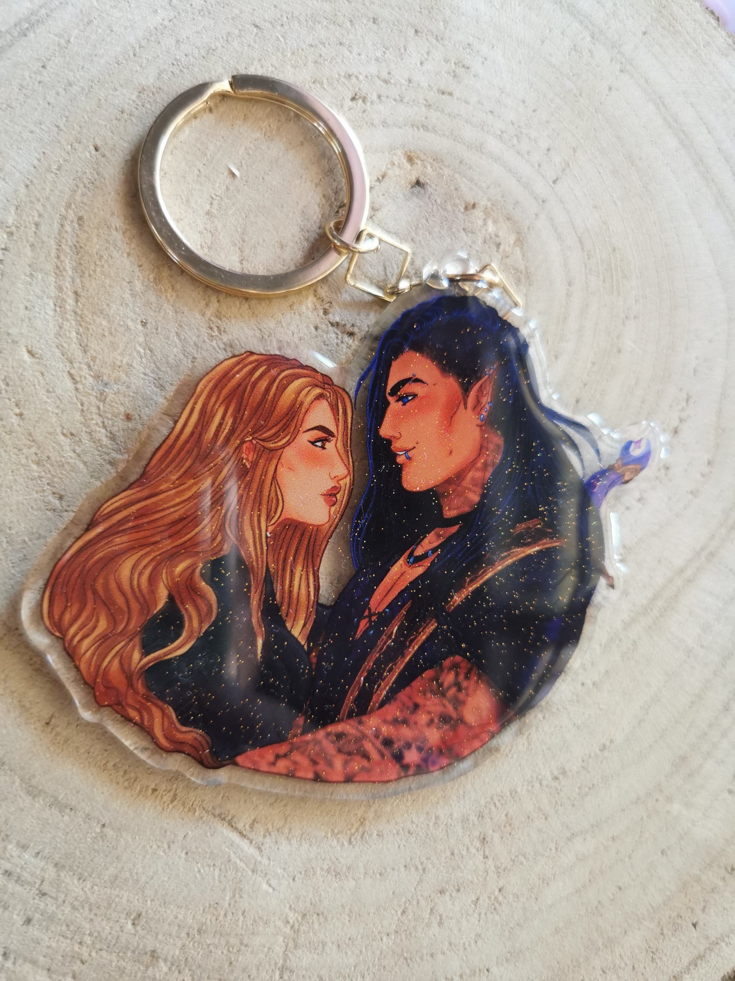 ELRIEL - Azriel & Elain - ACOMAF - ACOWAR - A Court of Thorns and Roses inspired transparent acrylic keychain