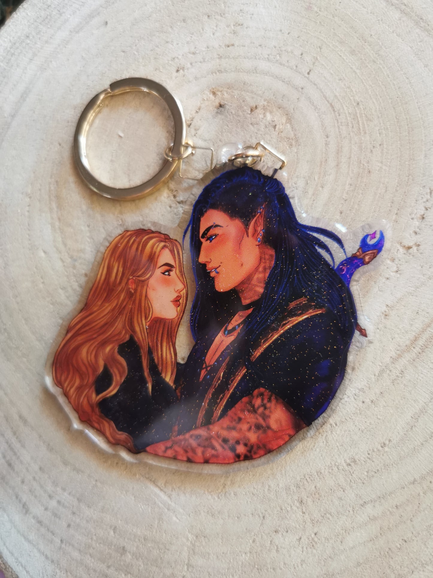 ELRIEL - Azriel & Elain - ACOMAF - ACOWAR - A Court of Thorns and Roses inspired transparent acrylic keychain