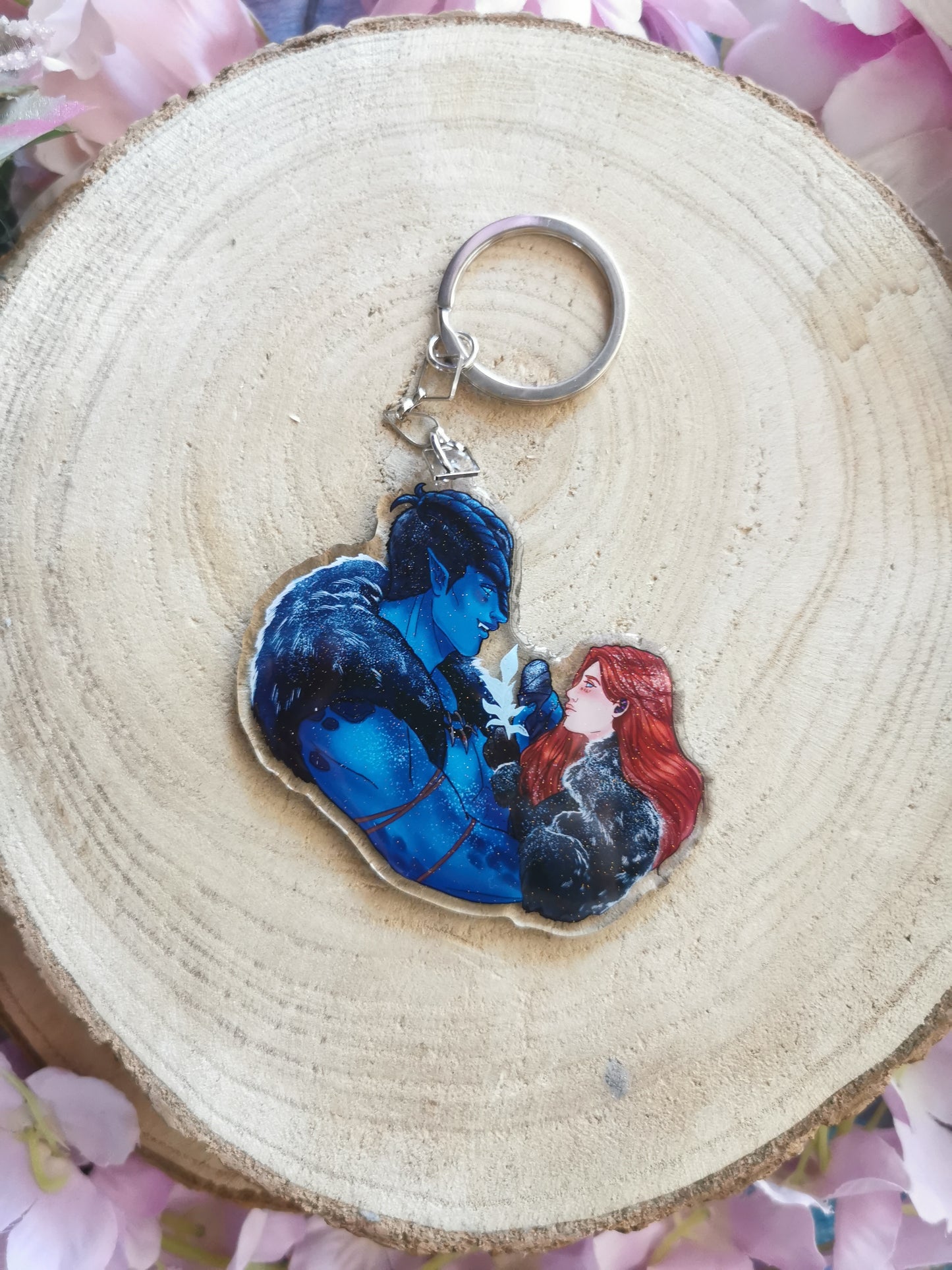 ELRIEL - Azriel & Elain - ACOMAF - ACOWAR - A Court of Thorns and Roses inspired transparent acrylic keychain