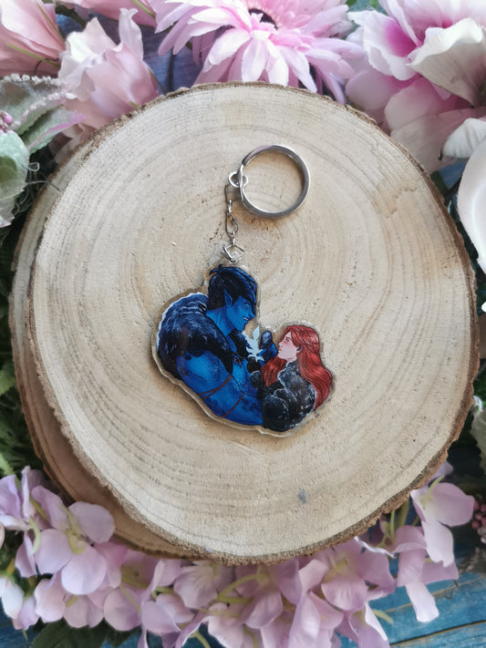 ELRIEL - Azriel & Elain - ACOMAF - ACOWAR - A Court of Thorns and Roses inspired transparent acrylic keychain