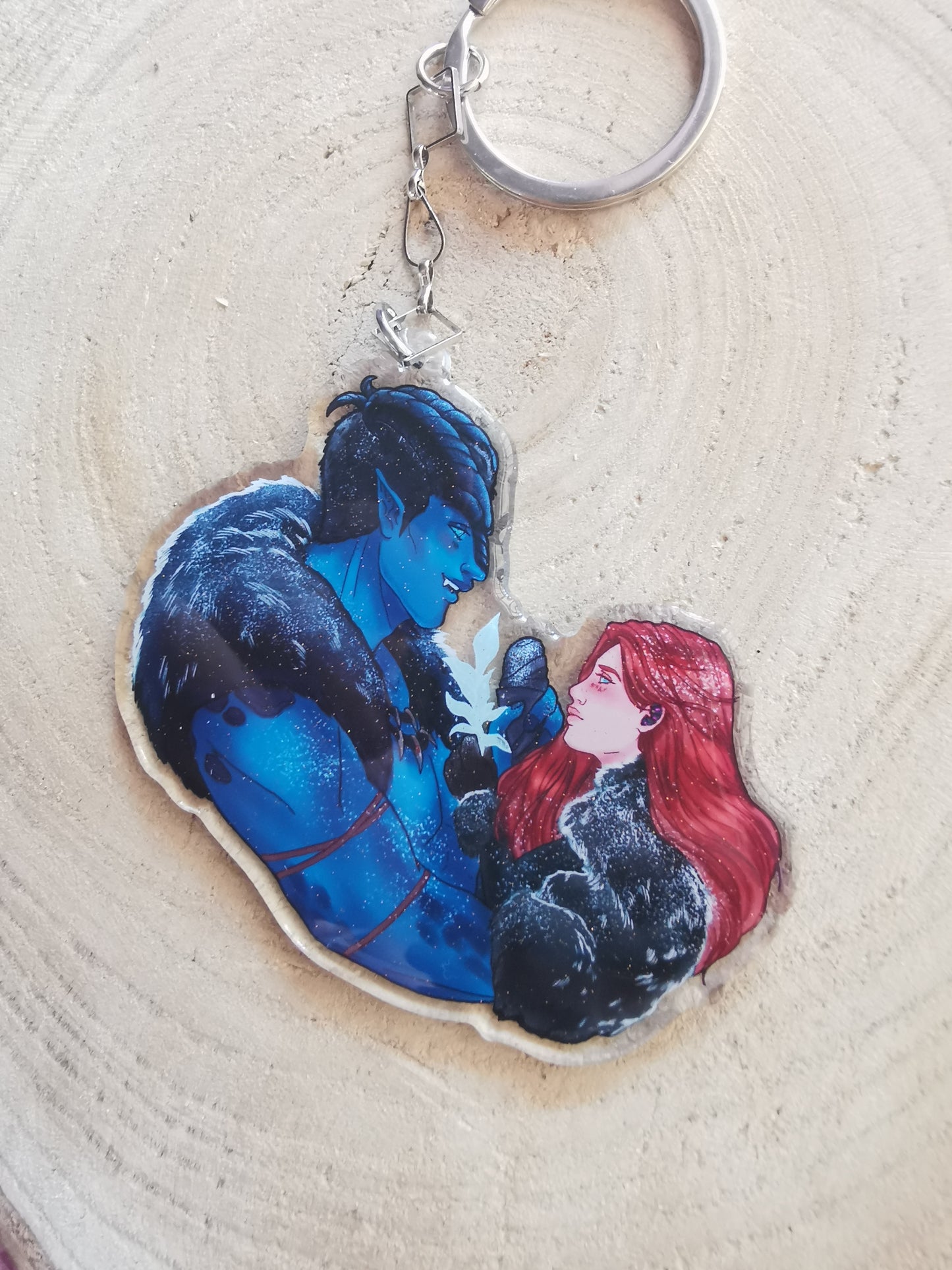 ELRIEL - Azriel & Elain - ACOMAF - ACOWAR - A Court of Thorns and Roses inspired transparent acrylic keychain
