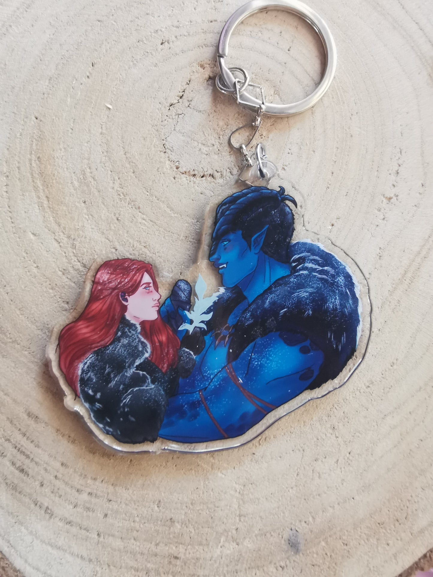 ELRIEL - Azriel & Elain - ACOMAF - ACOWAR - A Court of Thorns and Roses inspired transparent acrylic keychain