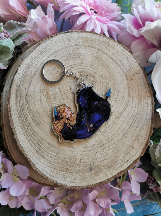 ELRIEL - Azriel & Elain - ACOMAF - ACOWAR - A Court of Thorns and Roses inspired transparent acrylic keychain