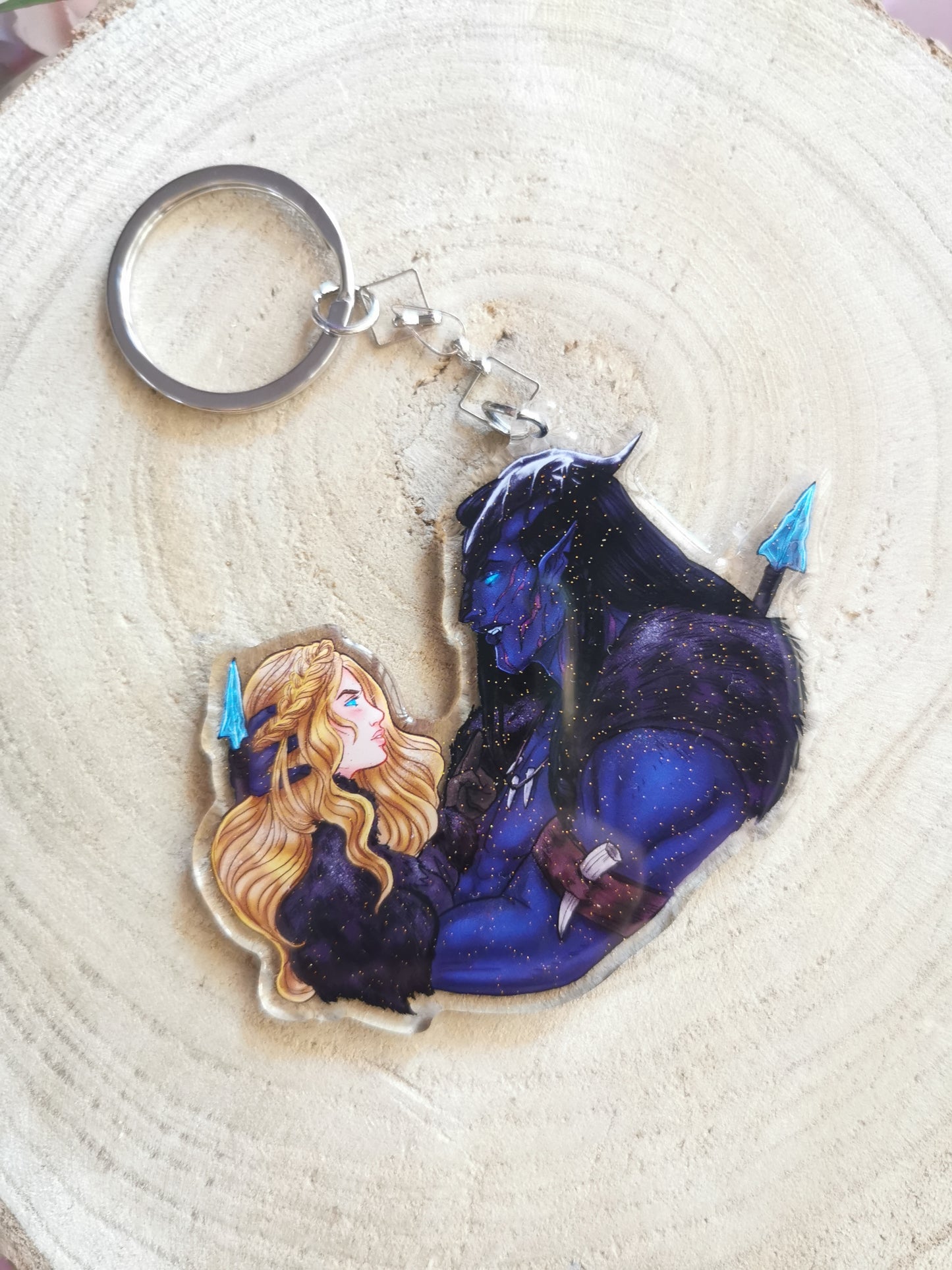 ELRIEL - Azriel & Elain - ACOMAF - ACOWAR - A Court of Thorns and Roses inspired transparent acrylic keychain