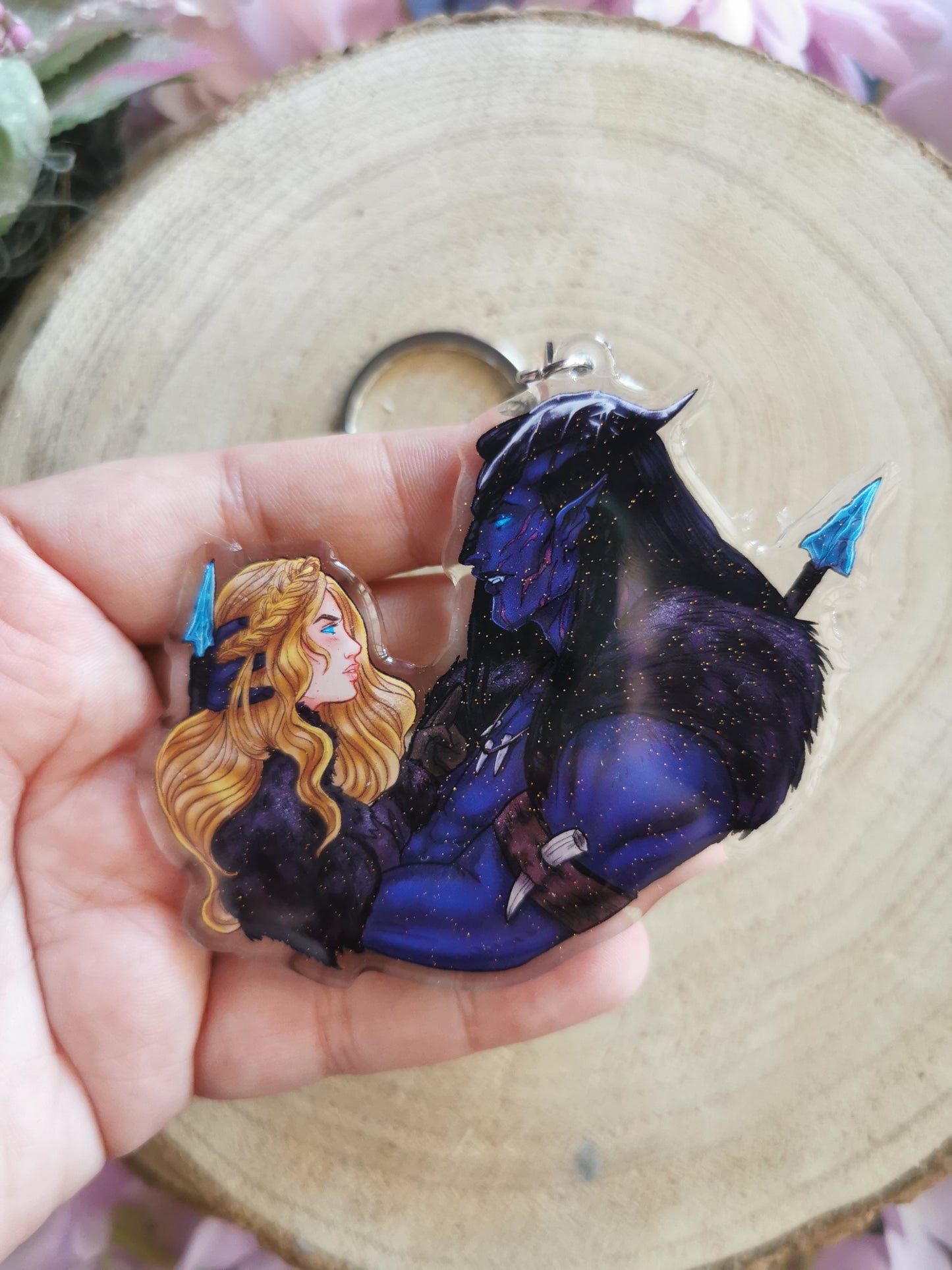ELRIEL - Azriel & Elain - ACOMAF - ACOWAR - A Court of Thorns and Roses inspired transparent acrylic keychain