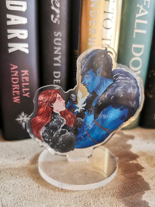 [Ice Planet Barbarians] Kira & Aehako Mini Standee (Barbarian Lover)