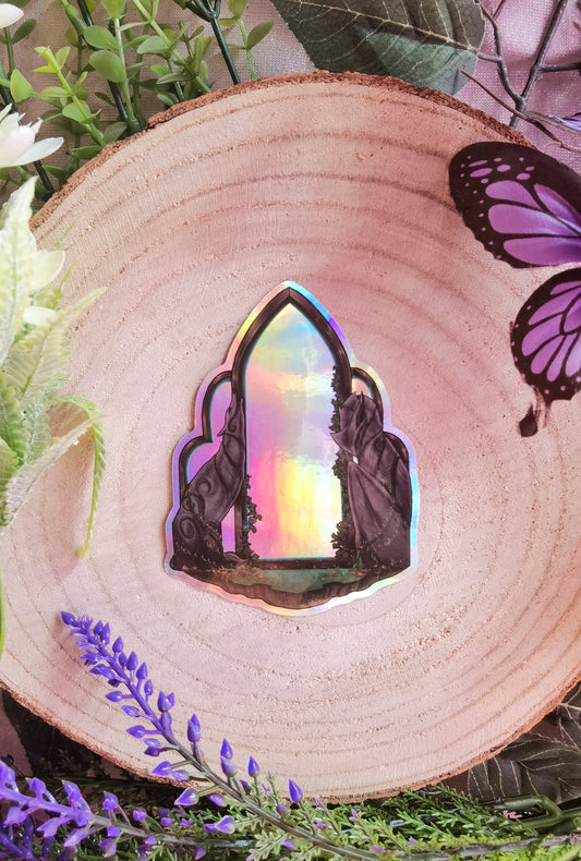 Eluvian Mirror Holographic Vinyl Sticker