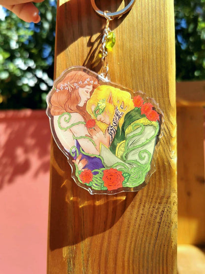 FEYLIN - Feyre x Tamlin - ACOTAR inspired glitter keychain charm