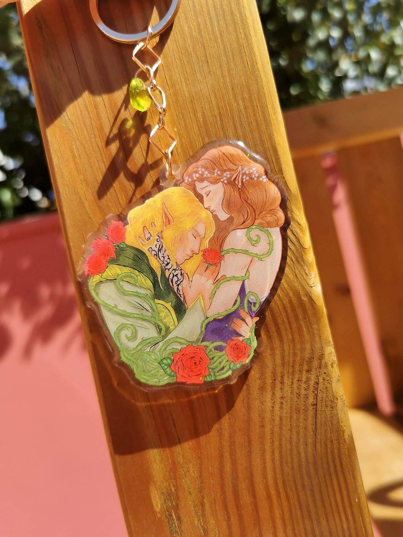 FEYLIN - Feyre x Tamlin - ACOTAR inspired glitter keychain charm