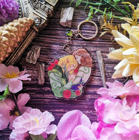 FEYLIN - Feyre x Tamlin - ACOTAR inspired glitter keychain charm