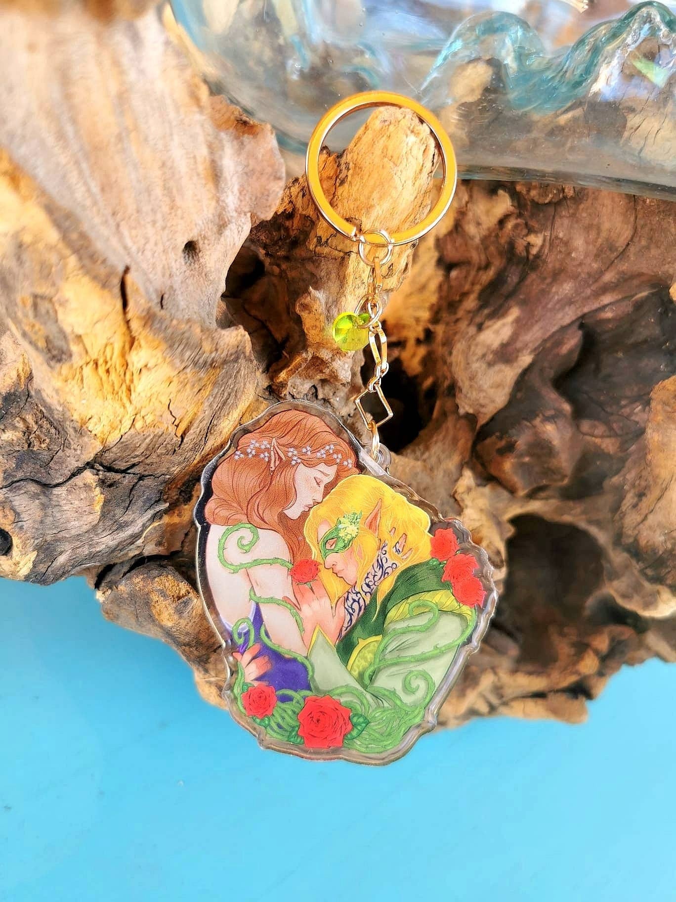 FEYLIN - Feyre x Tamlin - ACOTAR inspired glitter keychain charm