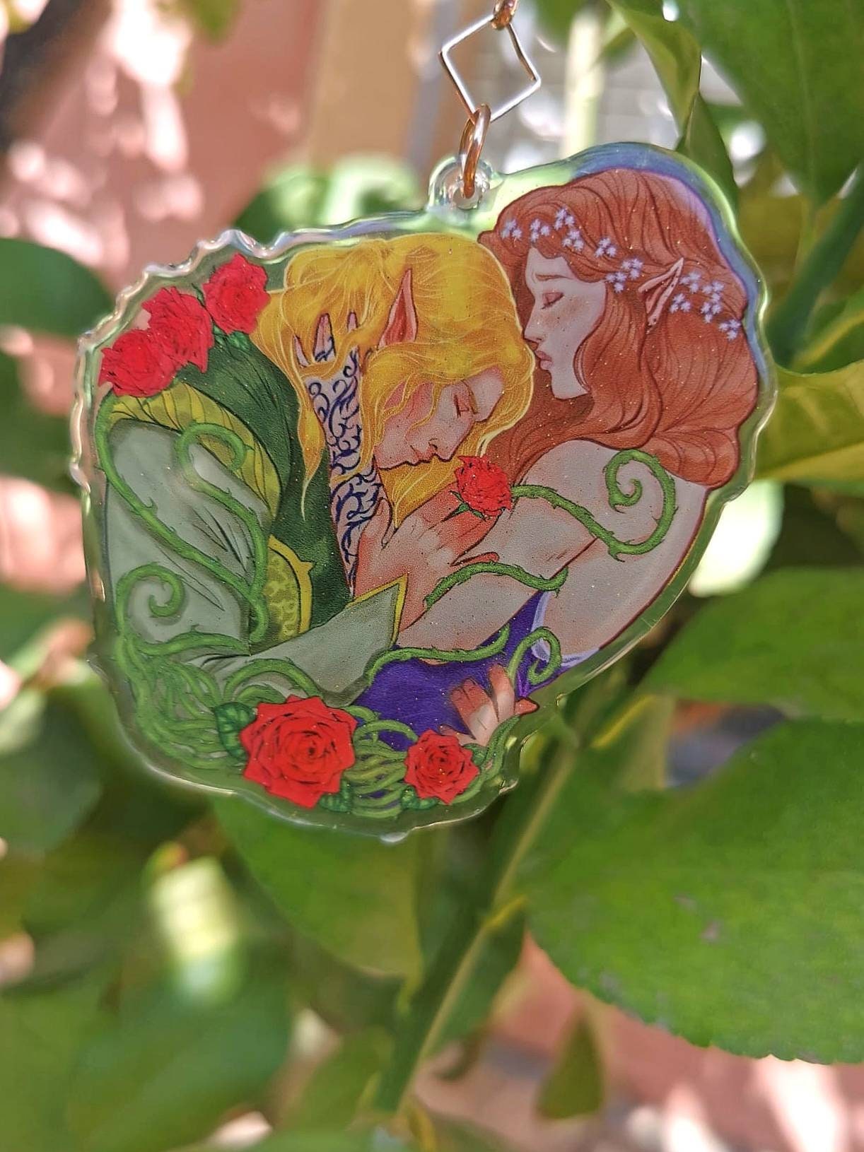 FEYLIN - Feyre x Tamlin - ACOTAR inspired glitter keychain charm