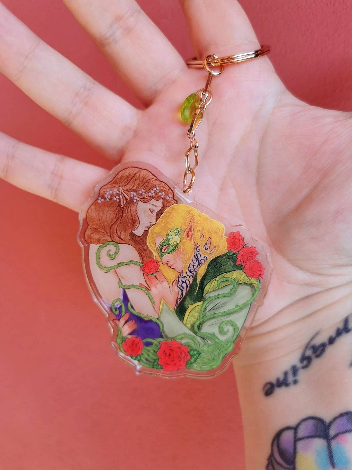 FEYLIN - Feyre x Tamlin - ACOTAR inspired glitter keychain charm