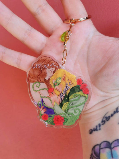 FEYLIN - Feyre x Tamlin - ACOTAR inspired glitter keychain charm