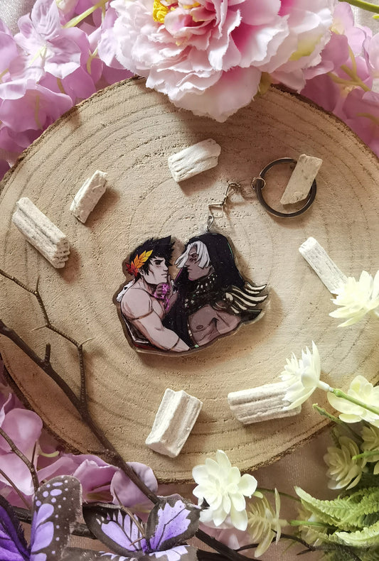 THANZAG - Zagreus x Thanatos Hades inspired glitter acrylic keychain