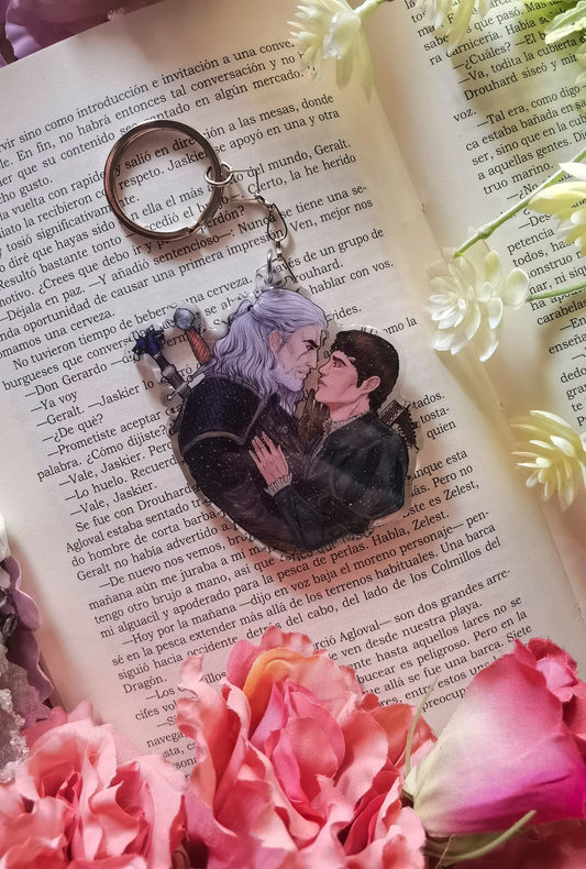 THE WITCHER Geralt x Jarkier inspired acrylic charm (Geraskier)