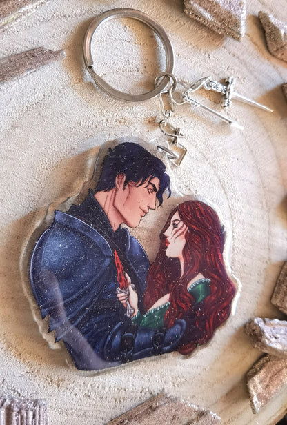 DE SANGRE Y CENIZA Penellaphe x Casteel [Licencia Oficial] Amuleto de acrílico (Poppy x Hawke)