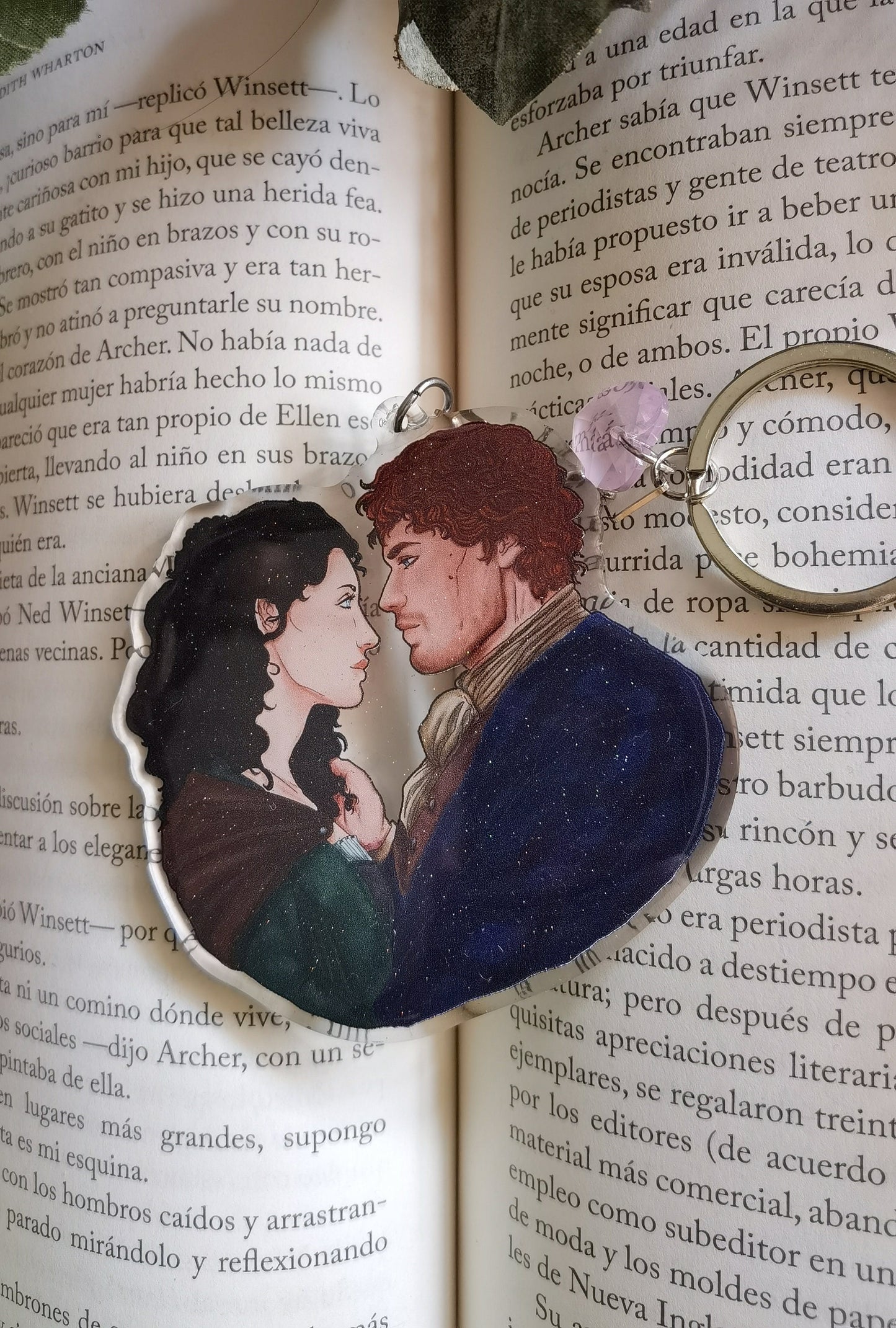 Outlander - Jaime and Claire Fraser inspired Acrylic keychain