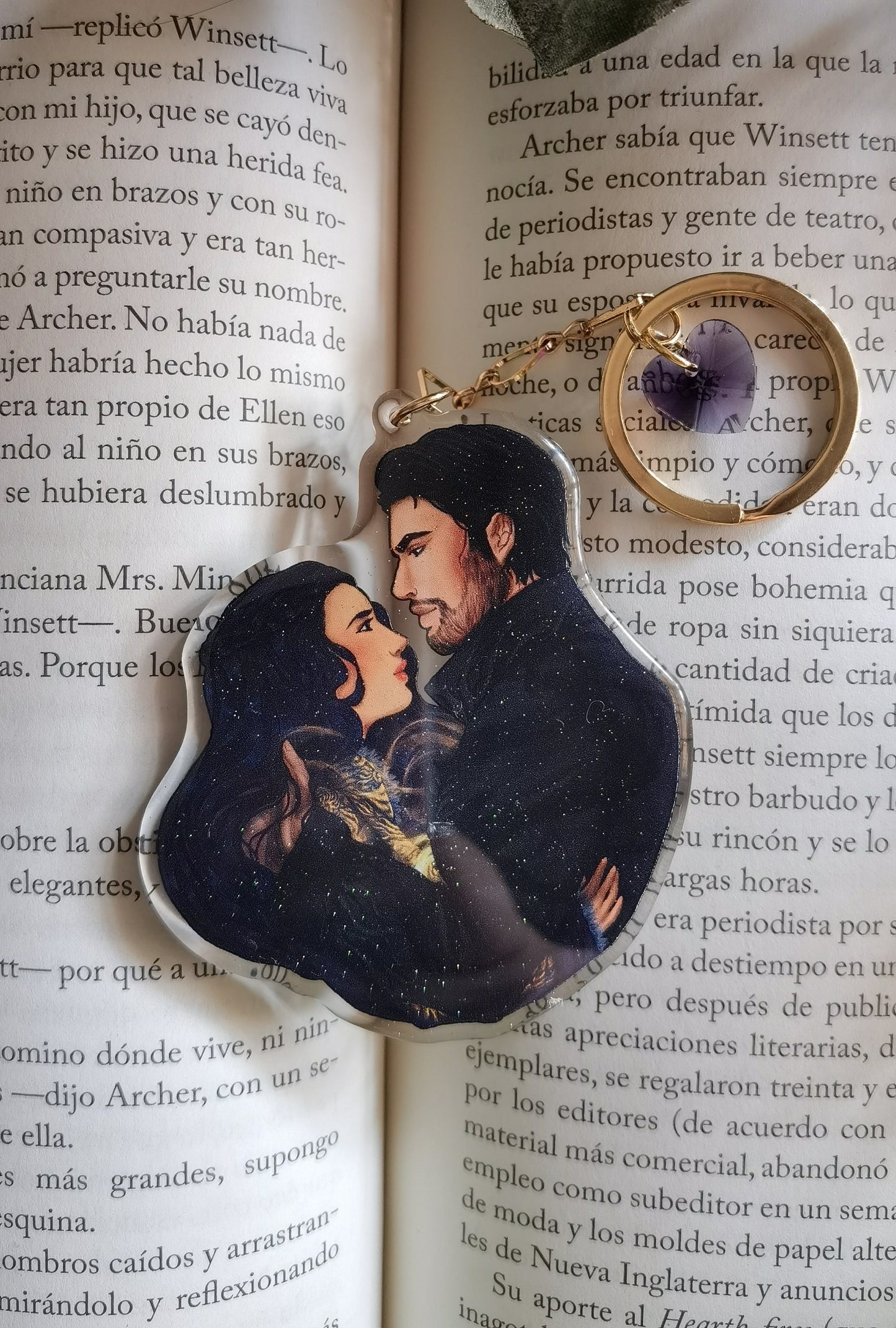 Shadow and Bone Grishaverse Alina x Darkling inspired acylic charm (Darklina)
