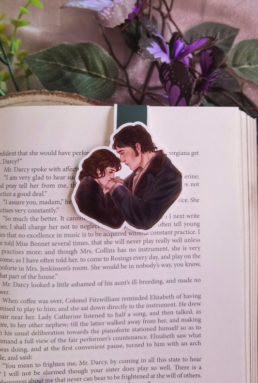 Pride and Prejudice - Mr Darcy and Elizabeth Bennet inspired magnetic bookmark
