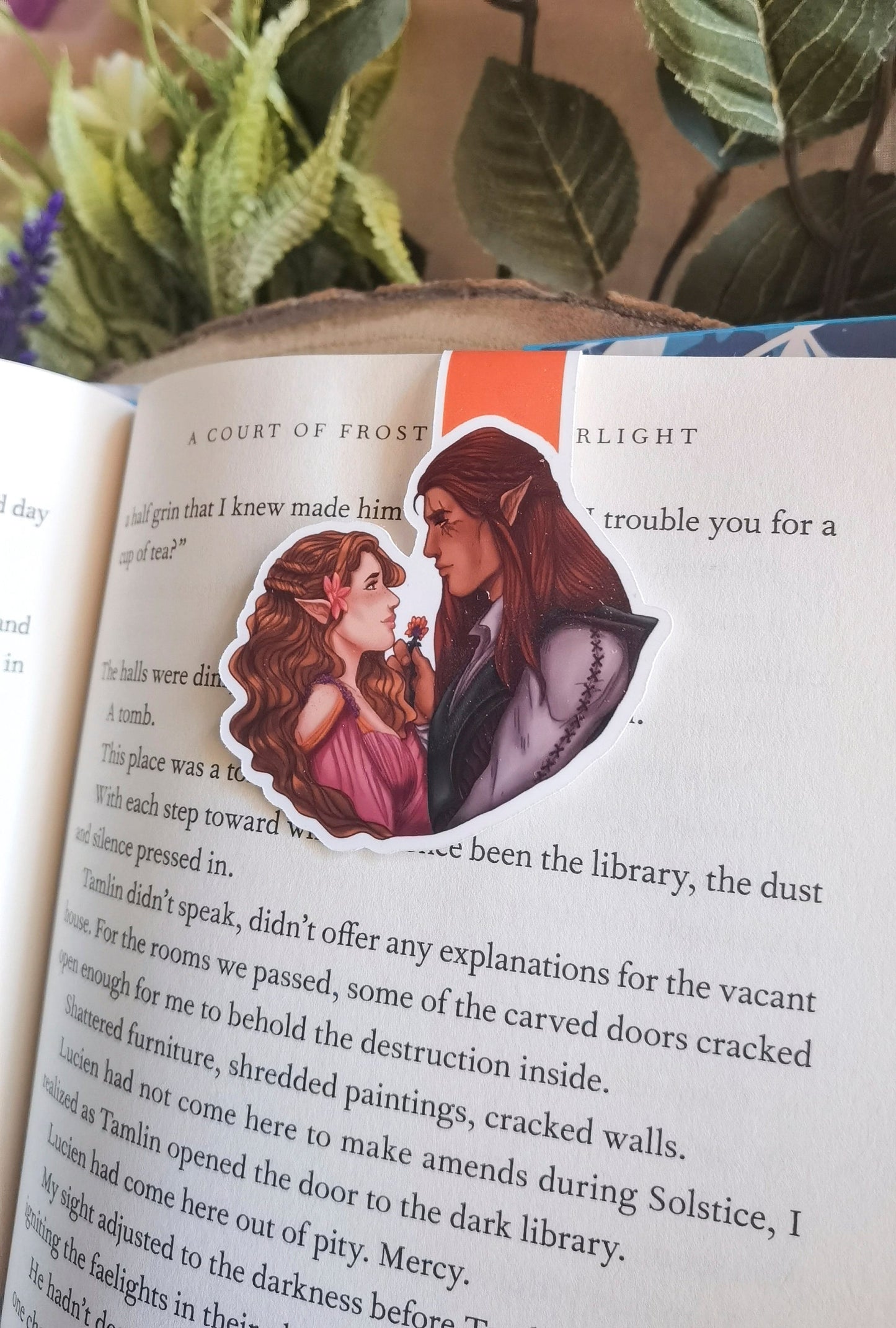 ELUCIEN - Elain and Lucien ACOTAR A Court of Thorns and Roses licensed Magnetic Bookmark