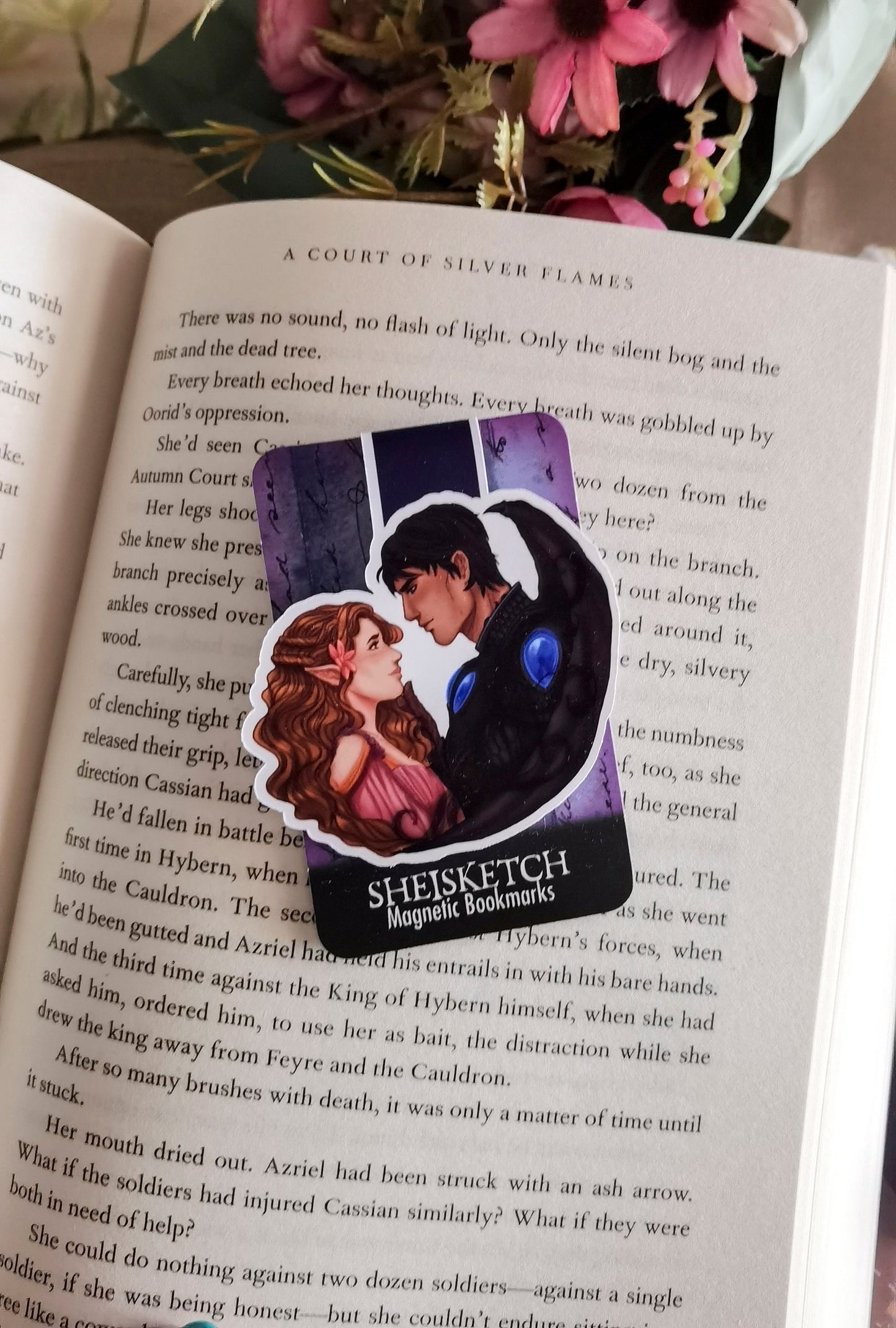 ELRIEL - Elain Archeron y Azriel ACOTAR Marcapáginas magnético con licencia