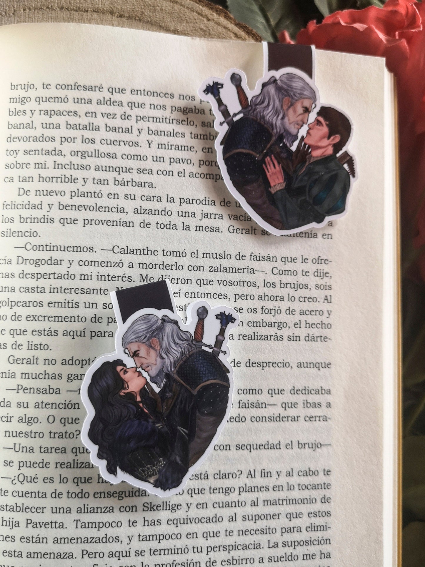 Geralt x Jaskier/Geralt Yennefer Geraskier Yenneralt THE WITCHER inspired Magnetic Bookmark