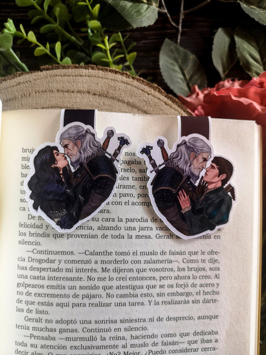 Geralt x Jaskier/Geralt Yennefer Geraskier Yenneralt THE WITCHER inspired Magnetic Bookmark
