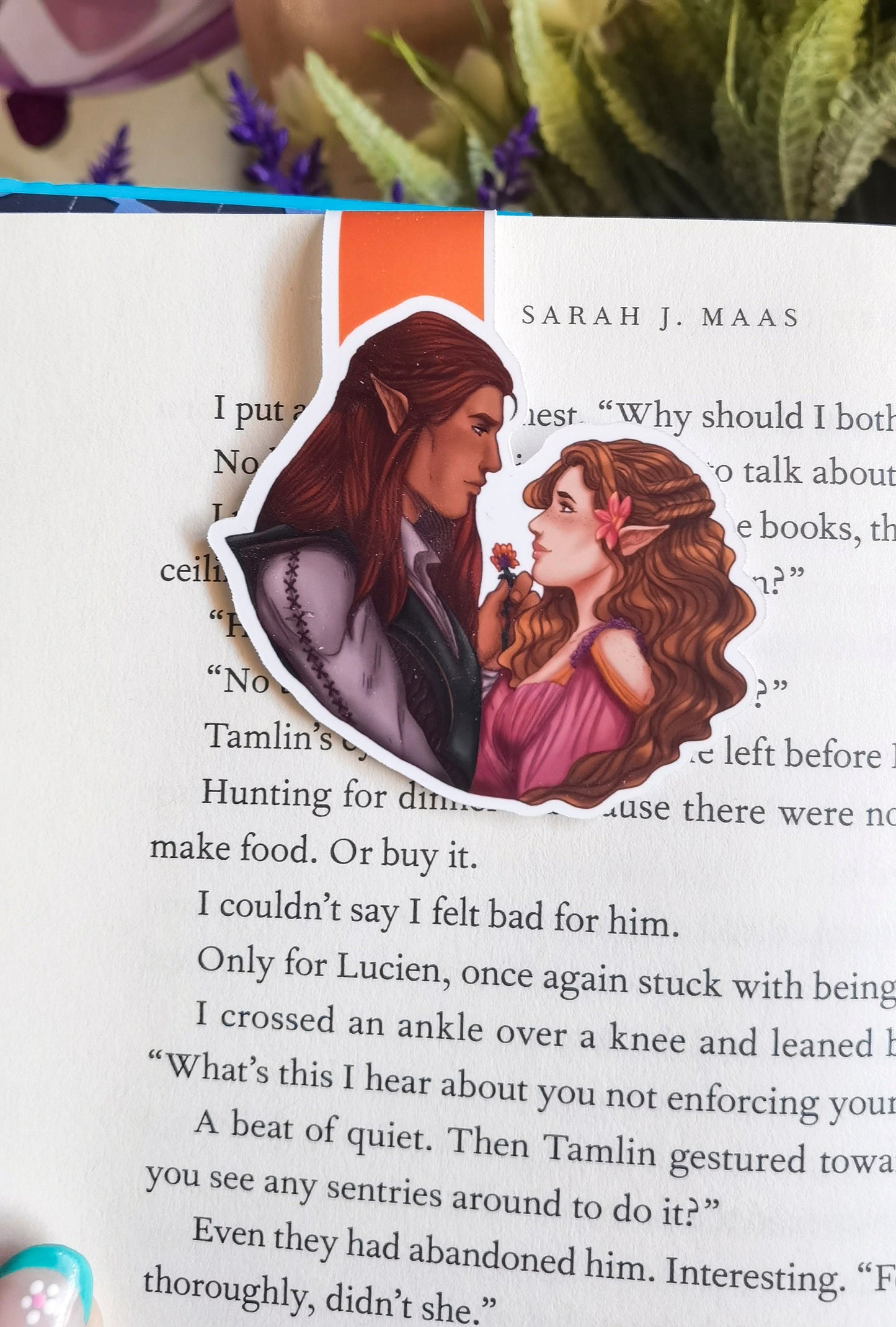 ELUCIEN - Elain and Lucien ACOTAR A Court of Thorns and Roses licensed Magnetic Bookmark